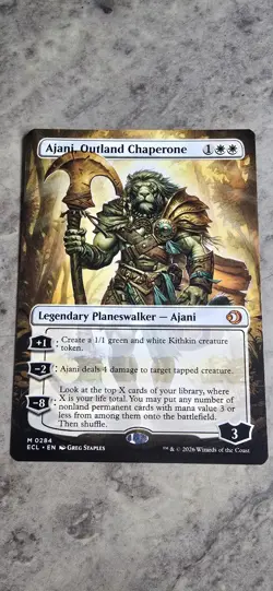 Ajani, Outland Chaperone (Borderless) Lorwyn Eclipsed Regular Mythic MTG NM - Image 1