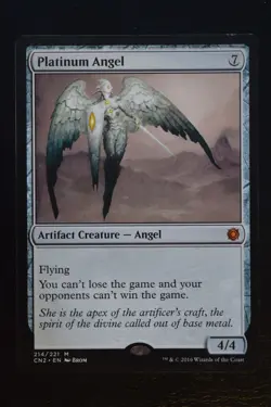 Magic The Gathering MTG PLATINUM ANGEL Conspiracy: Take the Crown LP Played - Image 1