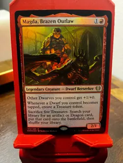 MTG Magic the Gathering Magda, Brazen Outlaw (142/551) Kaldheim LP FOIL - Image 1