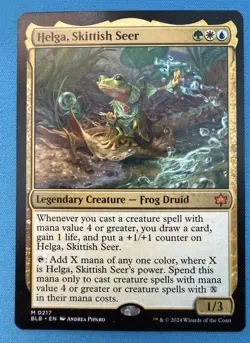 Helga, Skittish Seer - Bloomburrow - NM - MTG - Image 1