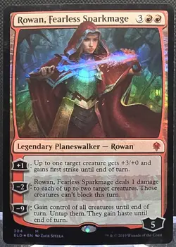 Rowan, Fearless Sparkmage #304 Throne of Eldraine Foil Mythic LP - Image 1