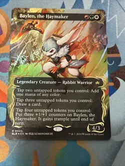 Baylen, the Haymaker (Borderless) (Raised Foil) Bloomburrow Foil - Image 1