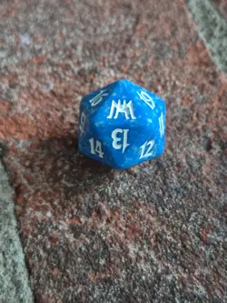 MTG - Magic the Gathering - 2002 Onslaught - Spindown D20 Dice Die - Blue - Image 1