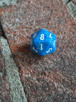 MTG - Magic the Gathering - 2002 Onslaught - Spindown D20 Dice Die - Blue - Image 2