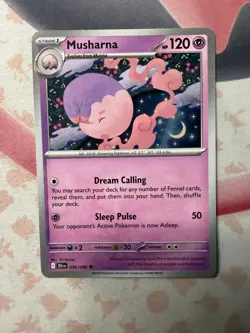 Musharna Uncommon SV: Black Bolt 036/086 NM English Pokemon Card - Image 1