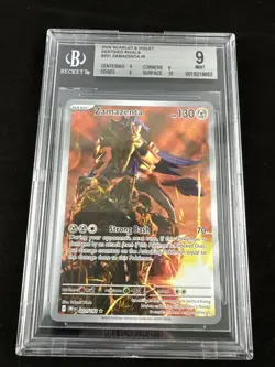 Pokemon Zamazenta 201/182 Destined Rivals Illustration Rare Beckett BGS 9 MINT - Image 1