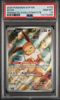 2025 POKEMON SVP EN-SV BLACK STAR PROMO #173 EEVEE PSA 10 - Image 1