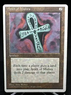 MTG Magic the Gathering Ankh of Mishra (294/379) Fourth Edition Rare MP - Image 1