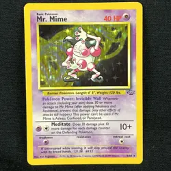 Mr. Mime 6/64 Holo Rare Jungle Pokemon Card - MP - Image 2