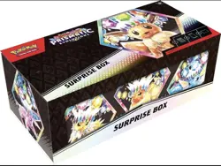 Pokemon Prismatic Evolutions Surprise Box New Sealed, 1 Promo Card, 4 Boosters - Image 1