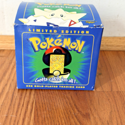 Pokemon 23k Gold Plated Togepi Trading Card 1999 Burger King Pokeball COA - Image 2