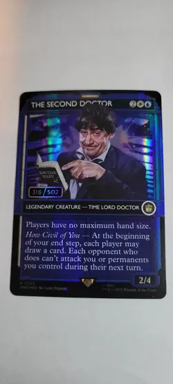 MTG Dr. Who- The Second Doctor Showcase Foil Serialized Magic The Gathering /502 - Image 3