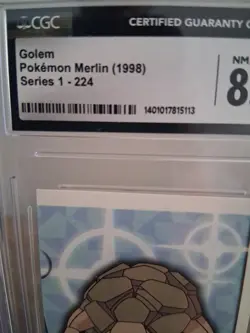 1998 Pokemon Merlin Golem Series 1-224 CGC Graded 8.5 NM + - Image 5