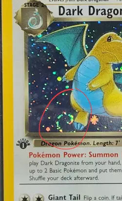 2000 Pokemon Team Rocket Dark Dragonite Holo 1st Edition PSA 7 #5/82 *SWIRL!* - Image 2