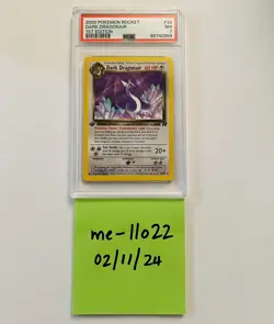 2000 Pokemon Team Rocket - 1st Edition - Dark Dragonair 33/82 Non-Holo PSA 7 - Image 1
