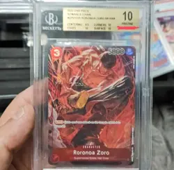 ONE PIECE BGS 10 RORONOA ZORO OP01-025 ROMANCE DAWN ENGLISH 2022! - Image 1