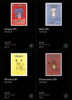 Pokemon Old Maid Babanuki Complete Set x19 Cards lot Japanese Center NM - GM New - Image 1