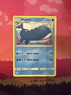 Pokemon Card Wailord Cosmic Eclipse Rare 46/236 Near Mint - Image 1