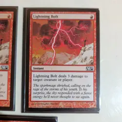 3x Lightning Bolt Core Set 2010 M10 NM Magic The Gathering Free Shipping - Image 3