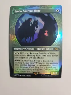 MTG Frodo, Sauron's Bane LotR: Tales of Middle-earth 0304 Foil Showcase Rare - Image 1