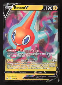 Rotom V Ultra Rare Holo CRZ 045/159 NM Pokemon TCG - Image 1