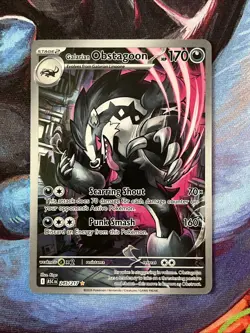 245/217 Galarian Obstagoon Illustration Rare Pokemon Ascended Heroes English NM - Image 1