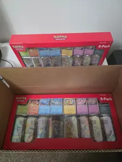 2x Pokemon TCG Prismatic Evolutions Costco 8 Mini-Tin Bundle (16 Tins Total) - Image 1