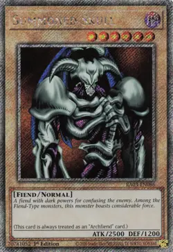 Yugioh Summoned Skull RA03-EN086 - Platinum Secret Rare - Image 1