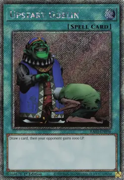 Yugioh Upstart Goblin RA03-EN096 - Platinum Secret Rare - Image 1