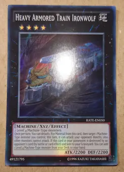 Yugioh Heavy Armored Train Ironwolf RATE-EN050 Super Rare 1st Edition - Image 1