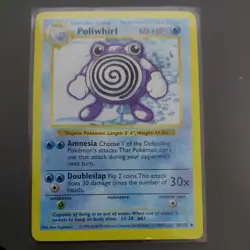 SHADOWLESS - Pokemon TCG Base Set Poliwhirl 38/102 Uncommon Regular HP WOTC - Image 1