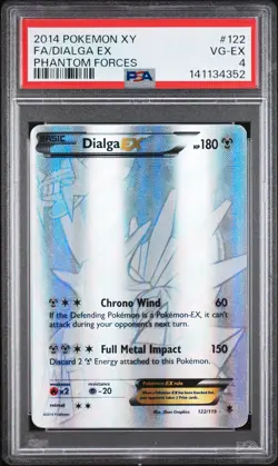 Pokemon TCG Dialga EX Full Art 122/119 Secret Rare Card PSA 4 Near Mint - Image 1