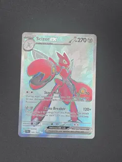 Pokemon TCG Scizor EX Temporal Forces Full Art Ultra Rare Holo Foil Card 195/162 - Image 1