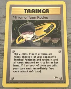 Minion of Team Rocket 113/132 Gym Heroes Regular SHARP CARD. VLP/NM - Image 1