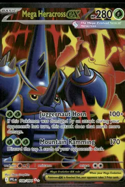 Pokemon Cards Mega Heracross ex 108/094 Phantasmal Flames Ultra Rare NM - Image 1
