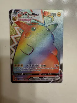 Pokemon Pikachu VMAX 188/185 Vivid Voltage 2020 Secret Rainbow Rare Card TCG - Image 1