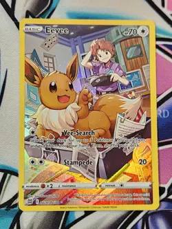 Pokemon TCG Eevee TG11/TG30 Full Art Rare Trainer Gallery Brilliant Stars - Image 1