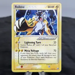 Pokemon Raikou Gold Star 114/115 Unseen Forces Holo LP Lightly Played TCG - Image 1