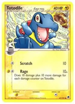 Totodile (Delta Species) - 67/101 - Common - EX Dragon Frontiers #67/101 Pokemon - Image 1
