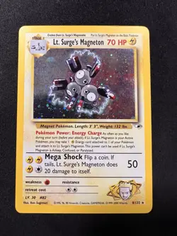 Lt. Surge's Magneton 8/132 Holo Rare - Pokemon Gym Heroes WOTC MP - Image 1