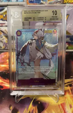BGS 10 Uta One Piece Paramount War Sec Alt Art OP02-120 Alternate Secret Rare - Image 1