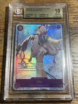 One Piece Paramount War English UTA Sec Alt Art # OP02-120 Pristine BGS 10 - Image 1
