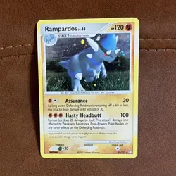 Pokemon Rampardos Mysterious Treasures Holo Card 33/123 120 HP Nintendo - Image 1