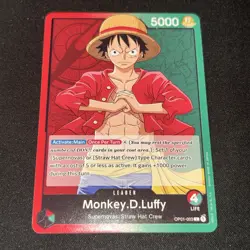 MONKEY D LUFFY OP01-003 ROMANCE DAWN ONE PIECE CARD GAME (PRE-ERRATA, NM) - Image 1