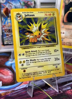 Pokemon TCG Jolteon Jungle Holo Rare Card 4/64 No Symbol Misprint - Image 1