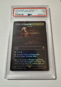 Valley of Gorgoroth Mythic Rare. PSA 7 MTG. LTC Commander #376 - Image 1