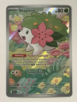 Pokemon TCG - Shaymin - Destined Rivals 185/182 Illustration Rare Full Art Holo - Image 1