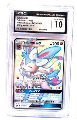 2019 POKEMON GEM MINT GRADE 10 # SV76/SV94 SYLVEON GX HIDDEN FATES AWESOME ! - Image 1