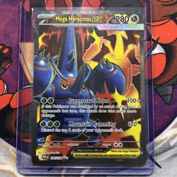 Pokemon Mega Heracross EX 108/094 Phantasmal Flames SR Full Art English Card TCG - Image 1