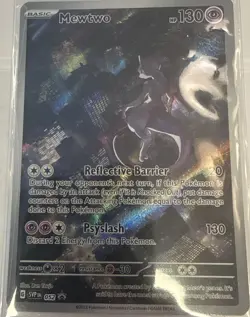 Mewtwo 052 Scarlet & Violet Promo Card Holo Illustration Rare Pokemon Mew Two - Image 1